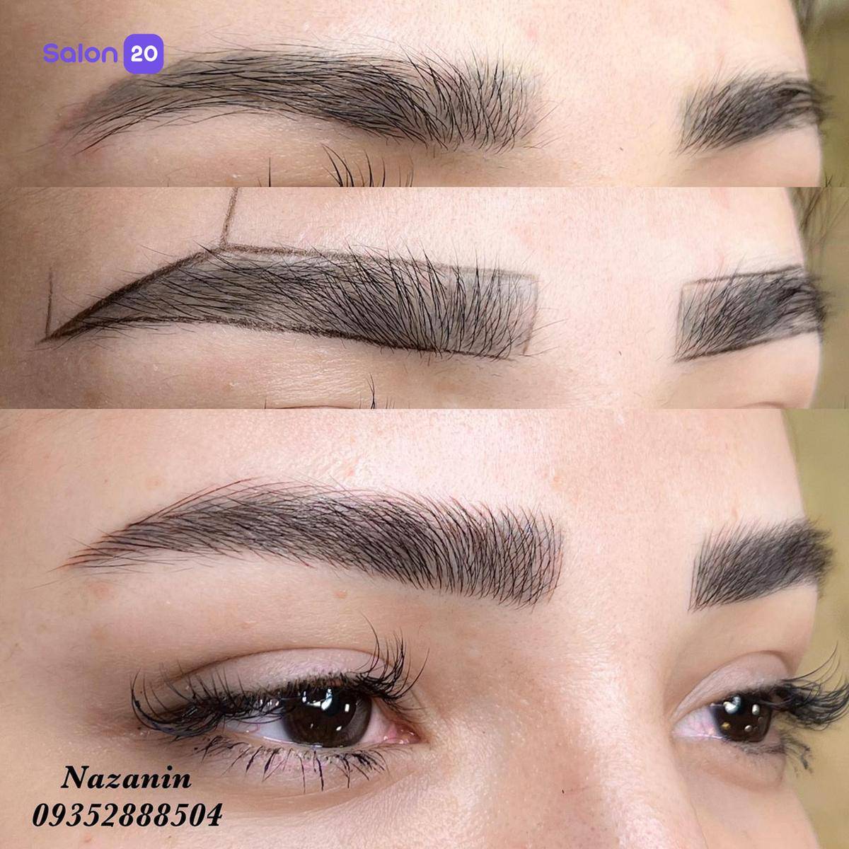 نمونه کار نازنین خورشیدی (متخصص ابرو و آرایش دائم) 1