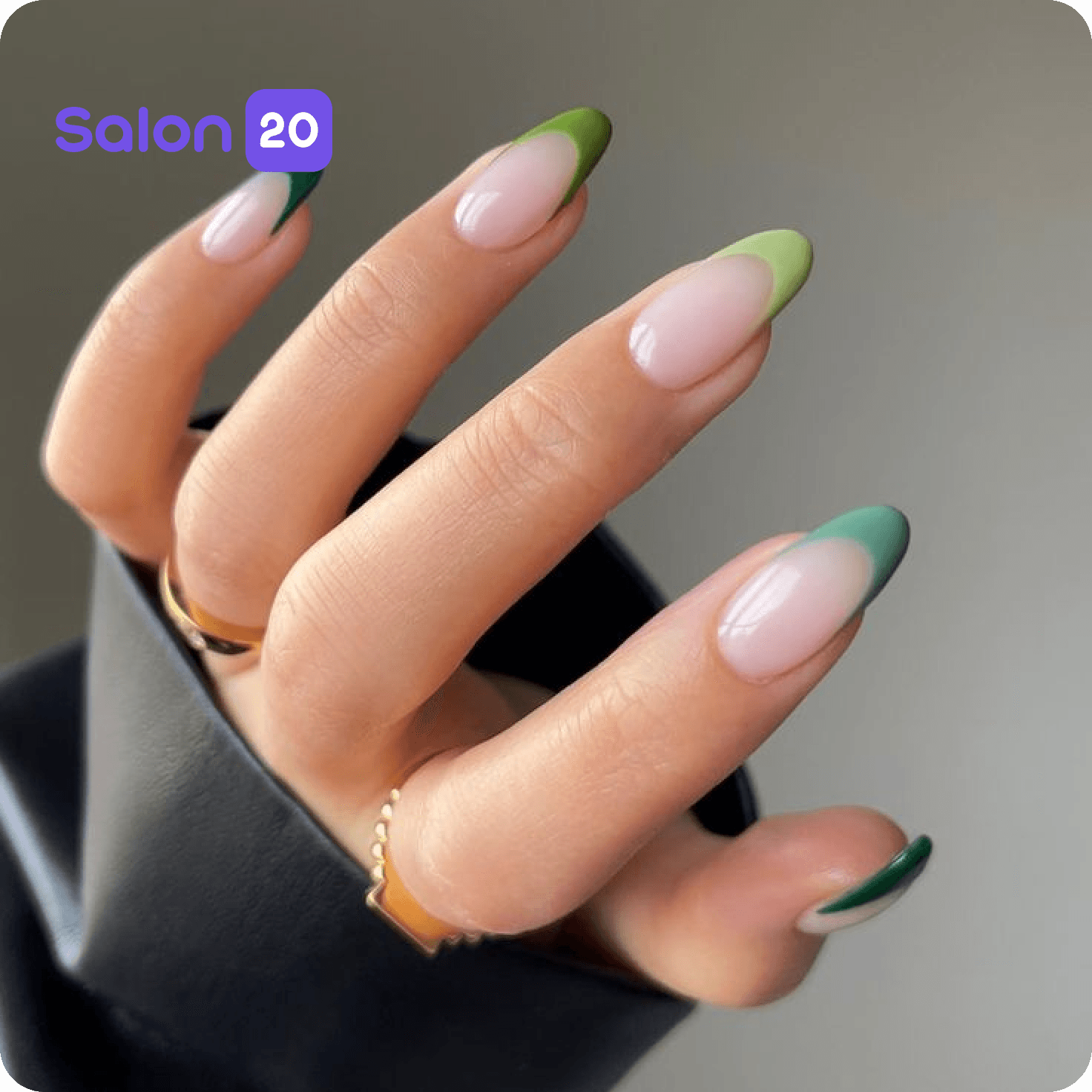 فرنچ ناخن الهام‌گرفته از طبیعت 